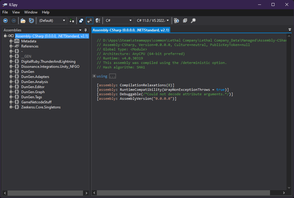 Opened Assembly-CSharp.dll