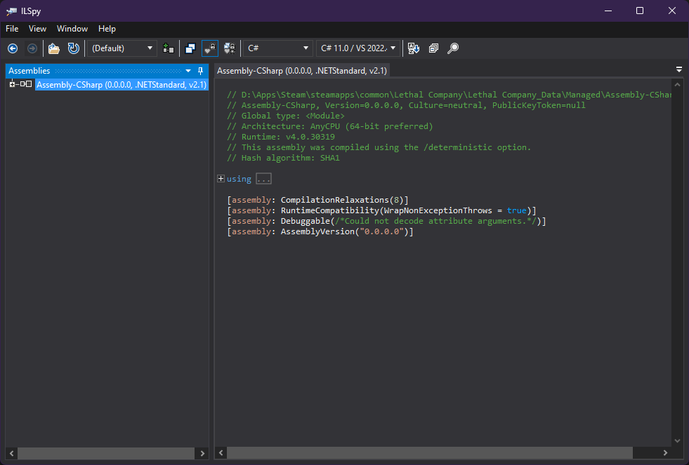 Opened Assembly-CSharp.dll